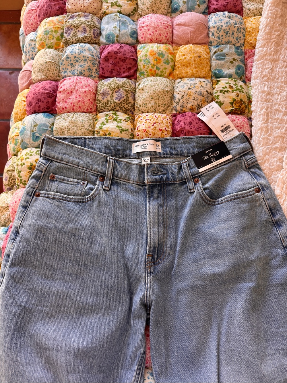Abercrombie & Fitch curve love baggy low rise jeans NWT long inseam - Picture 4 of 7